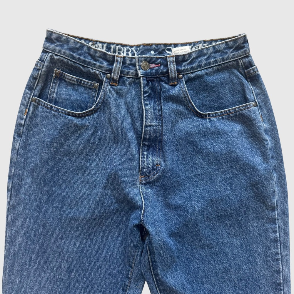 Sam & Libby Vintage 90s High Waisted Straight Leg Blue Mom Jeans Sz 8 Grunge - Picture 13 of 13